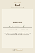 Basil diagram — Grow Guide from Holly's Homestead