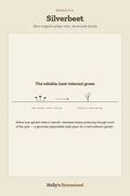 Silverbeet diagram — Grow Guide from Holly's Homestead