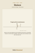 Quince diagram — Grow Guide from Holly's Homestead