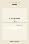 Mango diagram — Grow Guide from Holly's Homestead