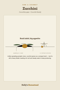 Zucchini diagram — Grow Guide from Holly's Homestead
