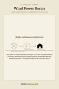 Wind Power Basics diagram — How-To Guide from Holly's Homestead