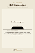 Hot Composting diagram — How-To Guide from Holly's Homestead
