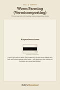 Worm Farming (Vermicomposting) diagram — How-To Guide from Holly's Homestead